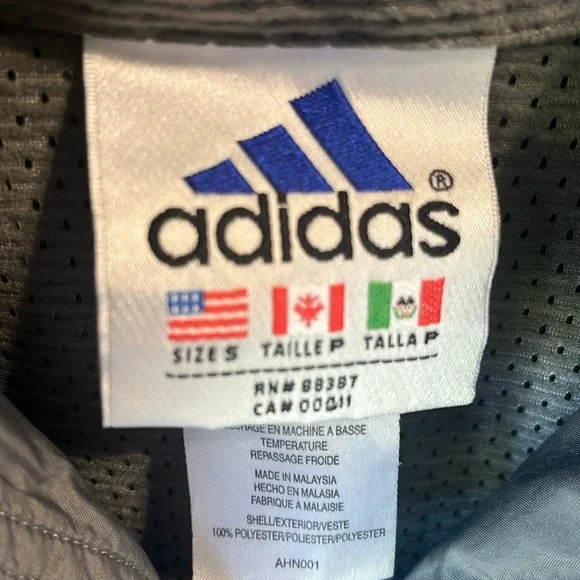 Adidas Gray Windbreaker Pullover - Picture 2 of 9
